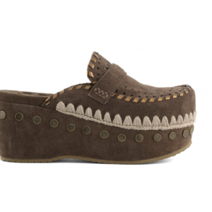 MOU Clog leather overstitching