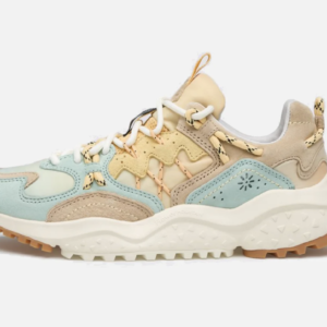 Flower Mountain Sneakers Yamabushi - suede nylon verde/chiaro/beige