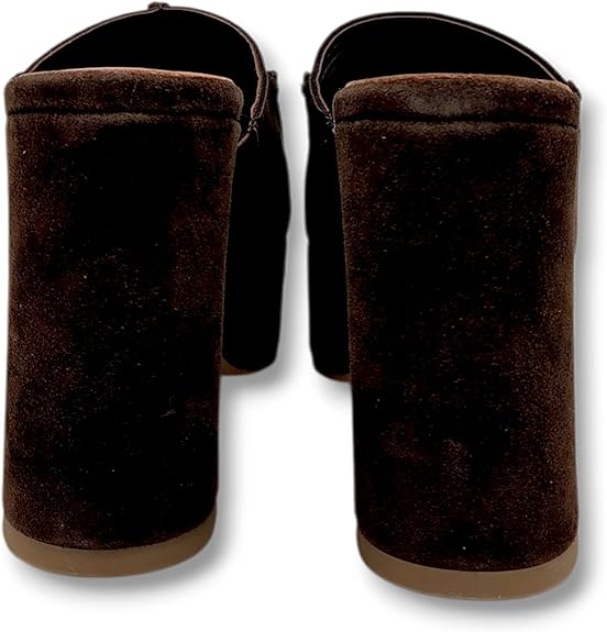 LUCIANO BARACHINI. Zoccoli Donna con tacco largo e plateau in pelle scamosciata. Sandali sabot eleganti comodi estate. - immagine 7