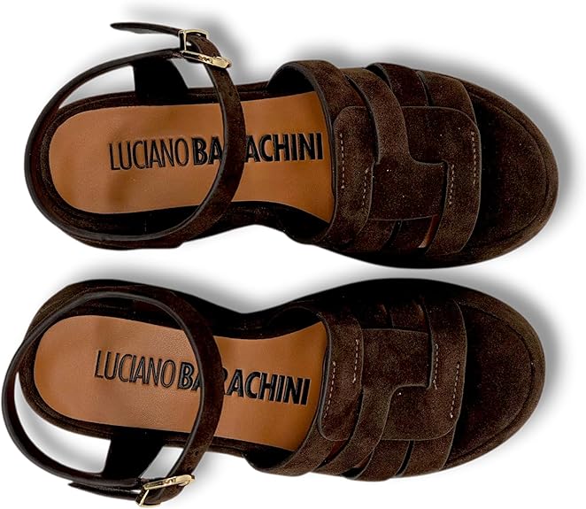 Generico LUCIANO BARACHINI - Sandali Donna plateau con tacco largo e cinturino alla caviglia. Comodi eleganti estate. - immagine 5