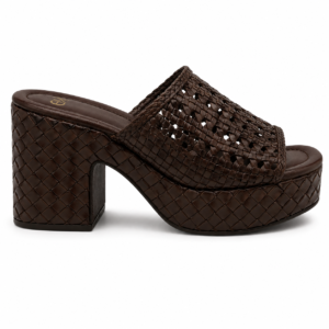 Exé - Sandalo Donna Intrecciati con Plateau e Tacco. Sabot Open Toe Eleganti in Pelle. Scarpe estive Casual Chic Slip on.