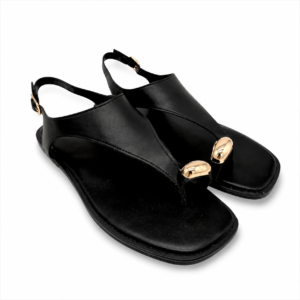 Exé - Sandalo Donna Infradito. Flat Eleganti con Cinturino e Dettaglio Oro. Desing Minimal Chic. Comfort Estivo Premium.