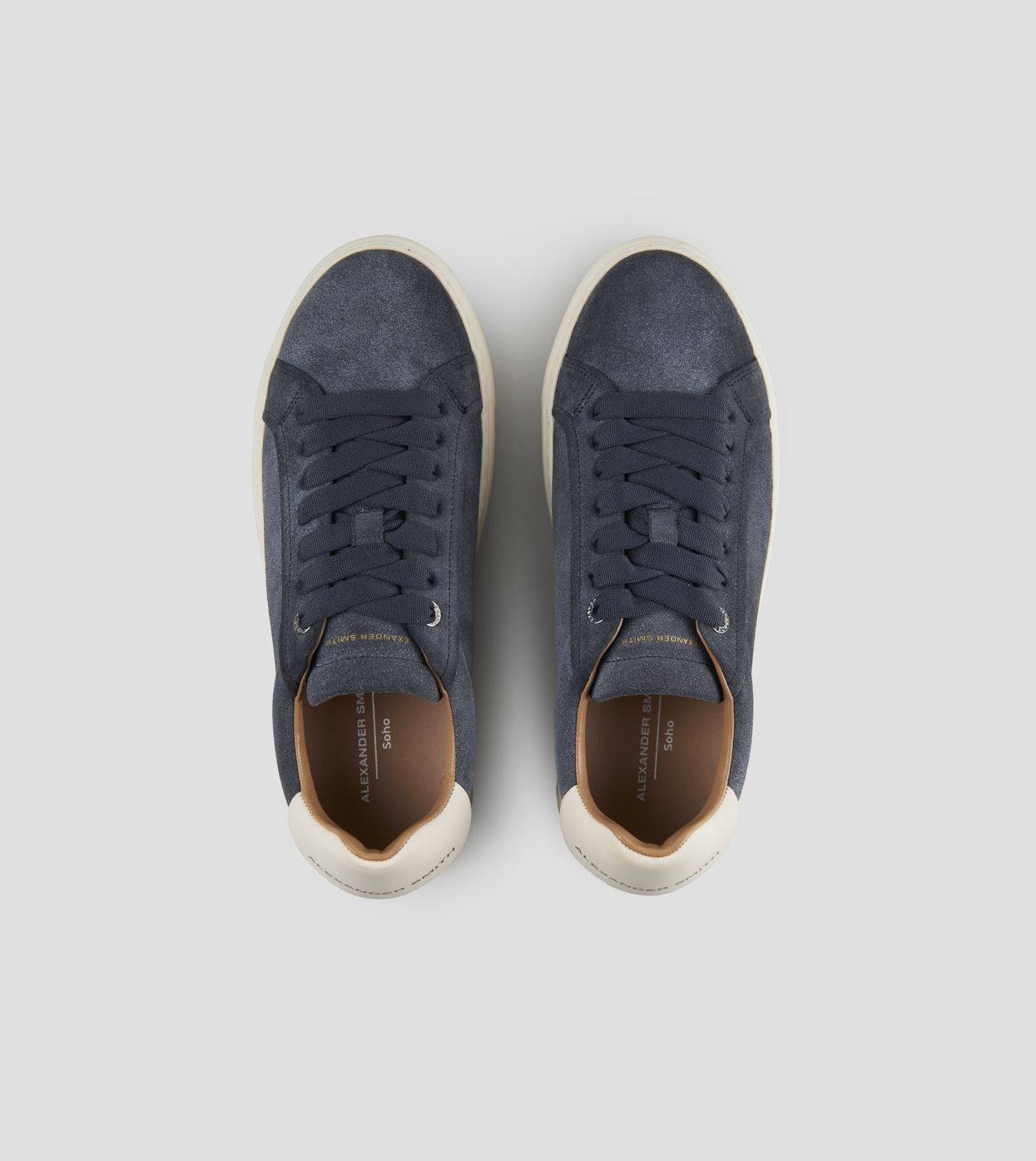 Soho Uomo In Suede Nero E Tallone In Pelle Bianca - immagine 4