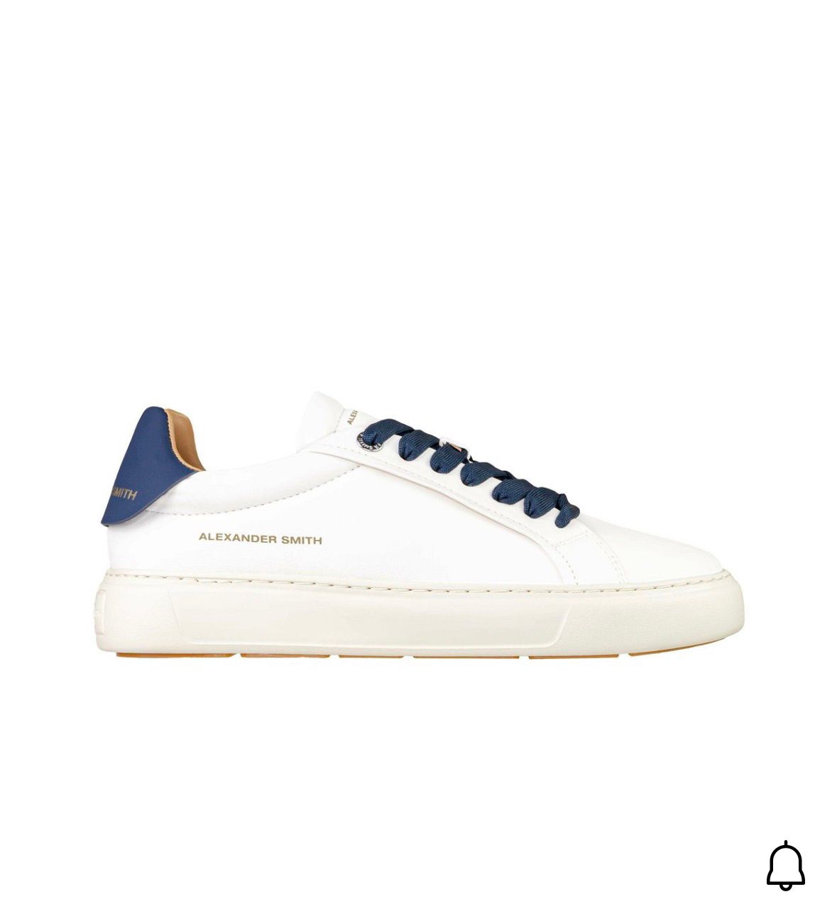 ALEXANDER SMITH - SOHO - Sneakers basse pelle bianca stringhe blu - immagine 3