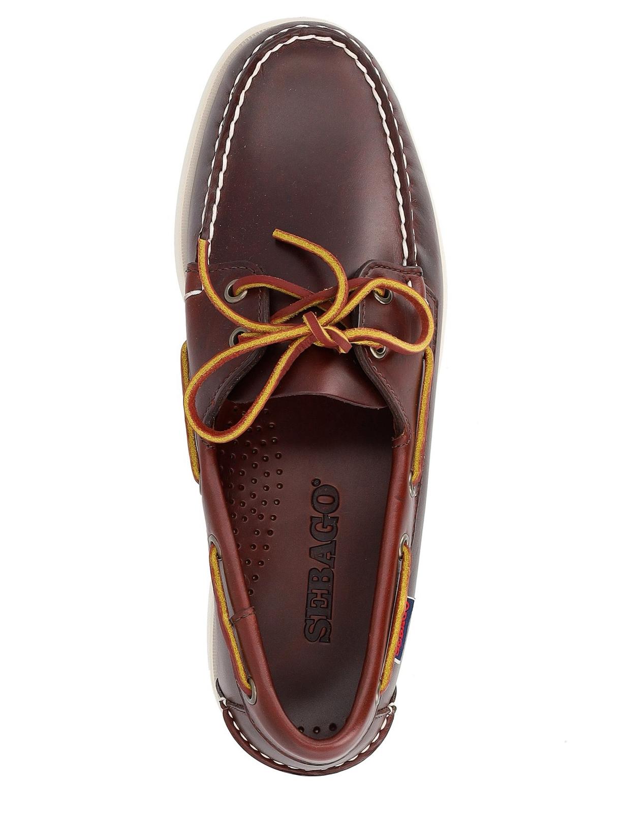 Mocassino Sebago Docksides Portland Waxed in pelle color marrone - immagine 8