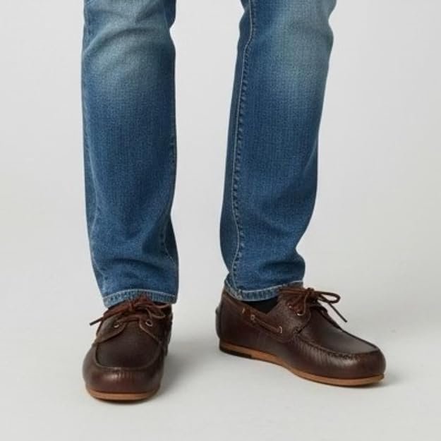 Sebago Docksides Owen Tumbled Uomo. Scarpa Barca in Pelle Martellata. Made in Portugal, Stringata Casual Elegante. (Marrone Cuoio, Sistema Taglie Calzature EU, Adulto, Uomo, Numero, Media, 44) - immagine 7