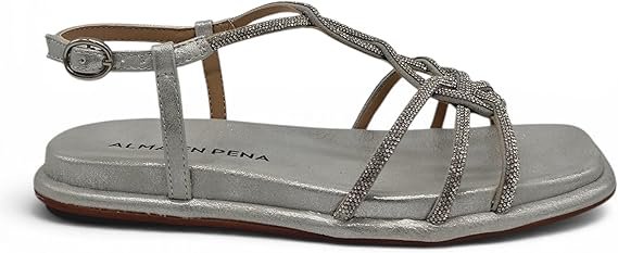 Alma en Pena - Sandalo Donna eleganti con strass e cinturino alla caviglia. Sandalo gioiello estivo casual chic. - immagine 10