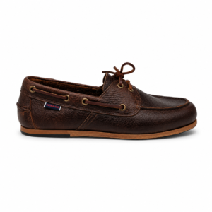 Sebago Docksides Owen Tumbled Uomo. Scarpa Barca in Pelle Martellata. Made in Portugal, Stringata Casual Elegante. (Marrone Cuoio, Sistema Taglie Calzature EU, Adulto, Uomo, Numero, Media, 44)