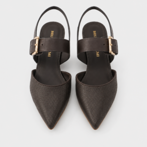 Bruno Premi slingback in tessuto e pelle