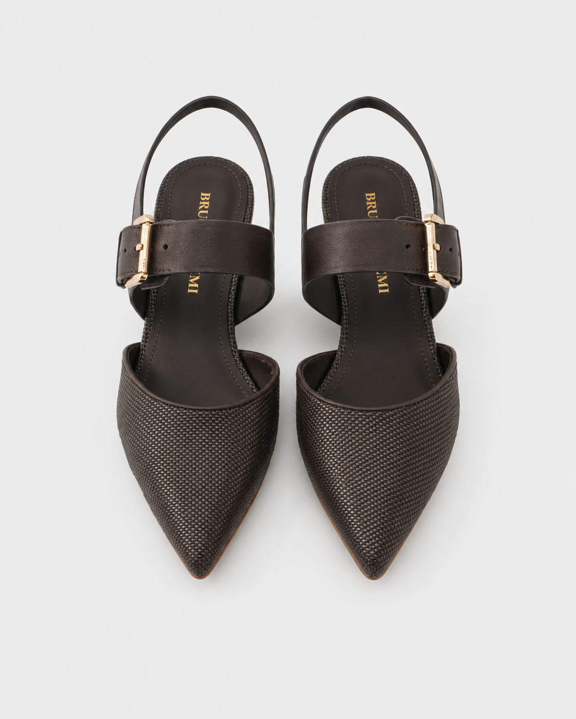 Bruno Premi slingback in tessuto e pelle