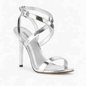 Michael Kors Asha Sandal, Donna - Argento stampato rettile