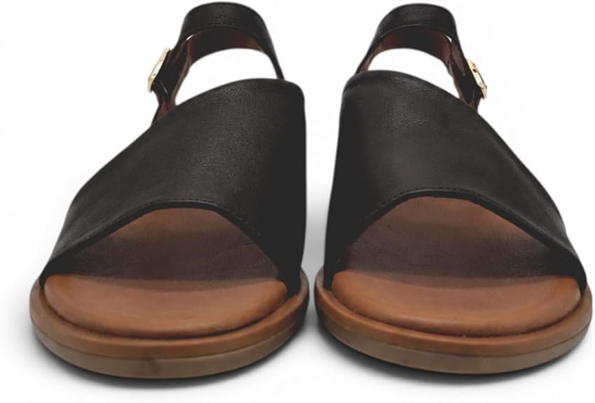 Shaddy - Sandali Donna in pelle con cinturino regolabile e suola bassa flessibile. Comodi e versatili primavera estate. - immagine 5