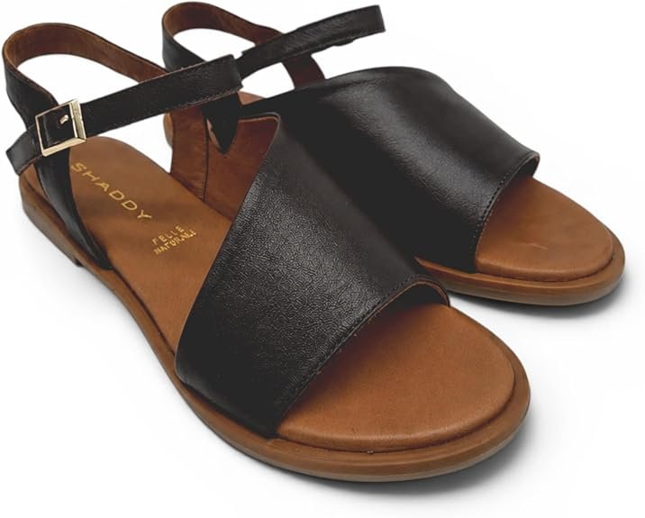 Shaddy - Sandali Donna in pelle con cinturino regolabile e suola bassa flessibile. Comodi e versatili primavera estate. - immagine 2