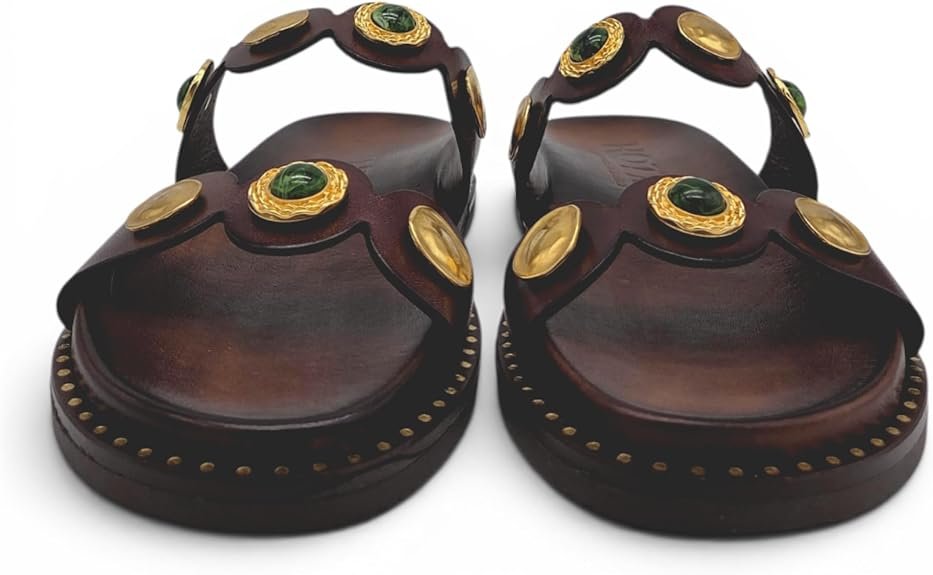 Sandali Donna flatform bassI in pelle artigianali e doppia fascia. Made in Greece - immagine 5