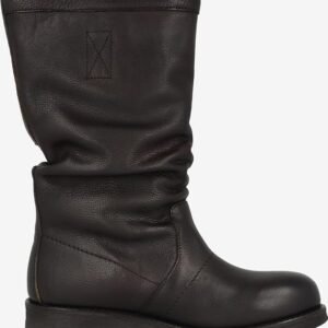 BIKKEMBERGS Stivale Biker 29324 in Pelle Marrone Scuro | Stile Biker, Fibbia in Metallo, Gambale Arricciato, Punta Arrotondata, Suola Robusta