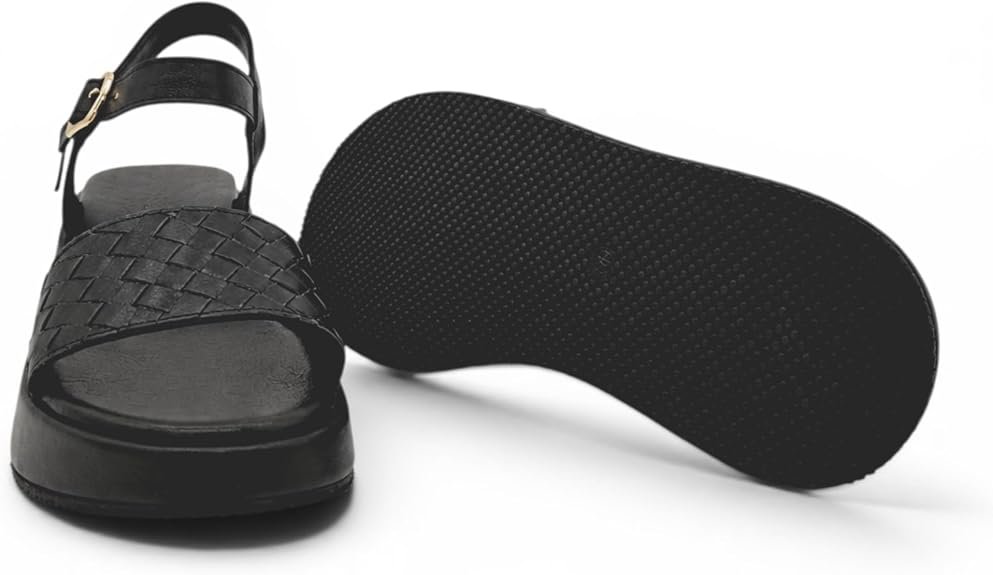 Shaddy - Sandali Donna con zeppa platform in pelle intrecciata e cinturino regolabile con fibbia. Comfort per primavera estate. - immagine 2