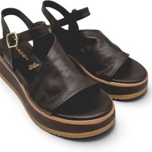 Shaddy - Sandali Donna con zeppa in pelle, cinturino regolabile e platform leggera. Comfort per primavera estate.