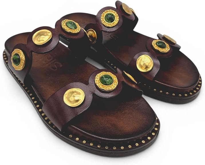 Sandali Donna flatform bassI in pelle artigianali e doppia fascia. Made in Greece - immagine 3