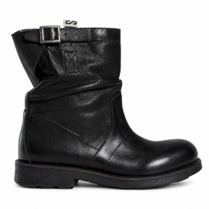 BIKKEMBERGS - BEATLES DONNA IN PELLE NERA CON CERNIERA INTERNA 29328