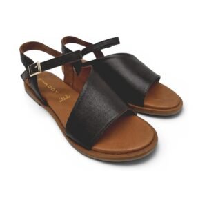Shaddy - Sandali Donna in pelle con cinturino regolabile e suola bassa flessibile. Comodi e versatili primavera estate.