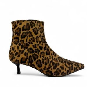 EXE' Stivaletto Animalier tacco fine 50 con Zip laterale