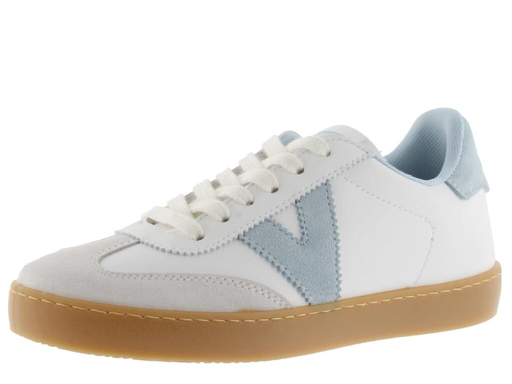 victoria Sneaker Berlin Ciclista Effetto Pelle & Parti Colorati & Suola Color Caramello 1126206 per Donna Celeste