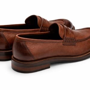 JP David Mocassini Uomo in Pelle Nera con Suola in Gomma, Stile Classico Casual
