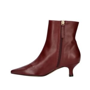 Generico A. ALARCON Stivaletti Donna in Pelle Bordeaux, Tacco Kitten, con Cerniera