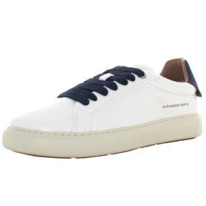 ALEXANDER SMITH - Sneaker Uomo in Pelle. Scarpe Casual Low-Top Stringate.