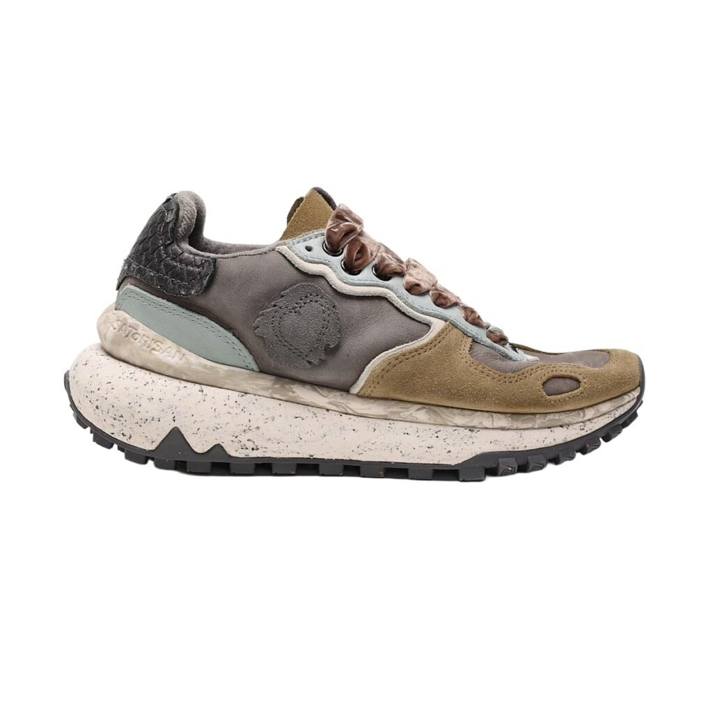 Satorisan - Chacrona Metta Premium - Scarpe Casual Donna - Sneakers Vintage Pelle Sostenibili, Confortevoli e Durevole - Colore Chic Grey - Taglia