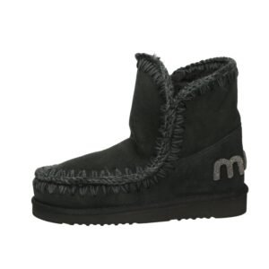 Mou Scarpa Eskimo 18 Nero con Logo Purpurina