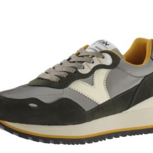 victoria Sneaker Viento Nylon Metallizzato & Pezzi in Crosta di Pelle Abbinati & Suola Dentata 1157115 per Donna Kaki