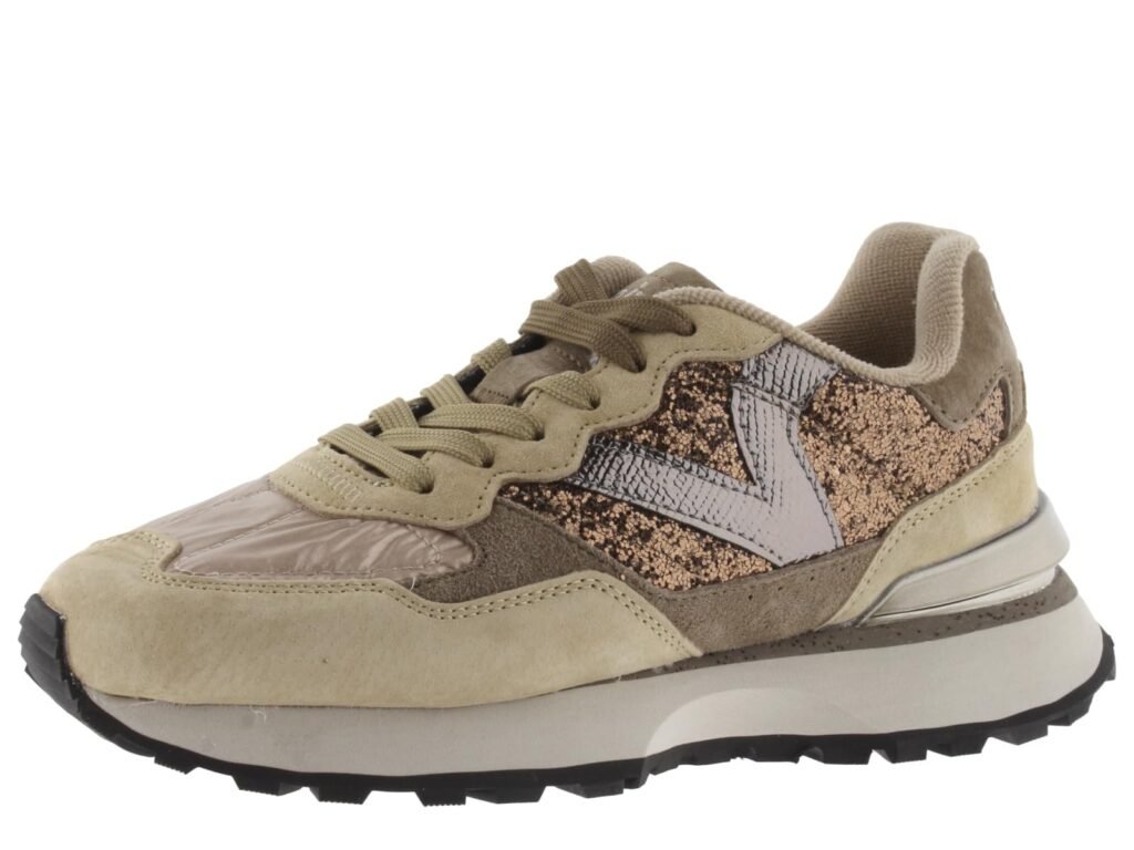 victoria 1985 Sneaker Rush & Pezzi Metallizzate & in Crosta di Pelle & Logo retrò 8807109 per Donna Oro