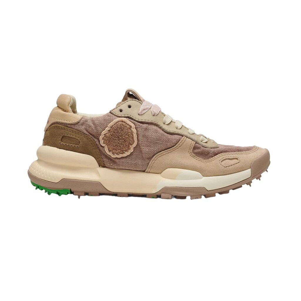 Satorisan - Chacrona Linen - Scarpe Casual Donna - Sneakers Vintage Cuero y Lino Sostenibili, Confortevoli e Durevole - Colore Lake Taupe - Taglia