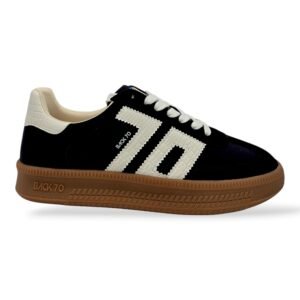 BACK70 - Sneakers Uomo Nylon e Suede. Scarpe Casual Retro Sportive con Suola in somma. Comfort Quotidiano, Design Vintage.