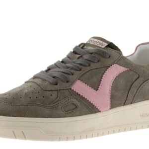 victoria Sneaker Unisex Seul Crosta di Pelle & Pezzi A Contrasto & Lacci Abbinati 1257127 per Adulto Kaki