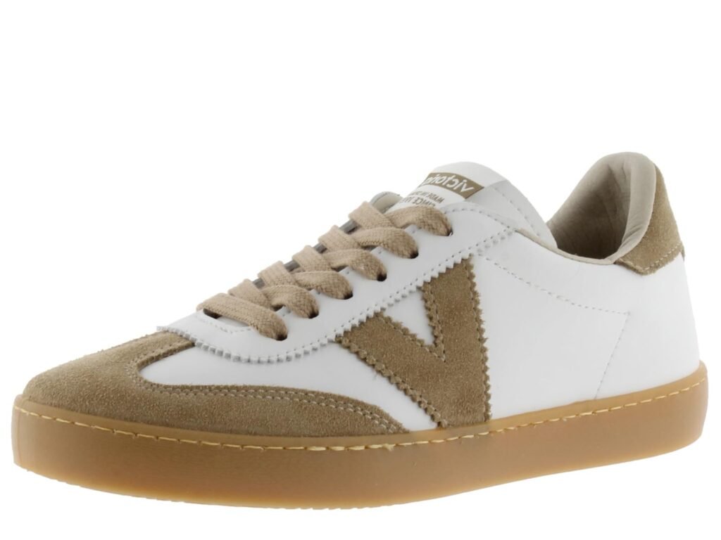 victoria Sneaker Unisex Berlin Ciclista Effetto Pelle & Parti in Camoscio & Suola Color Caramello 1126207 per Adulto Beige