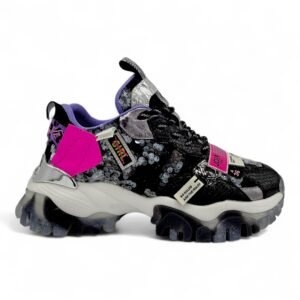 JOIA PARIS - Sneaker Donna Chunky luxory. Scarpe Fashion con Strass e Dettagli Glitter. Suola Oversize.