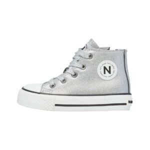 Naturino Sneakers in Tessuto Argentato, Argento