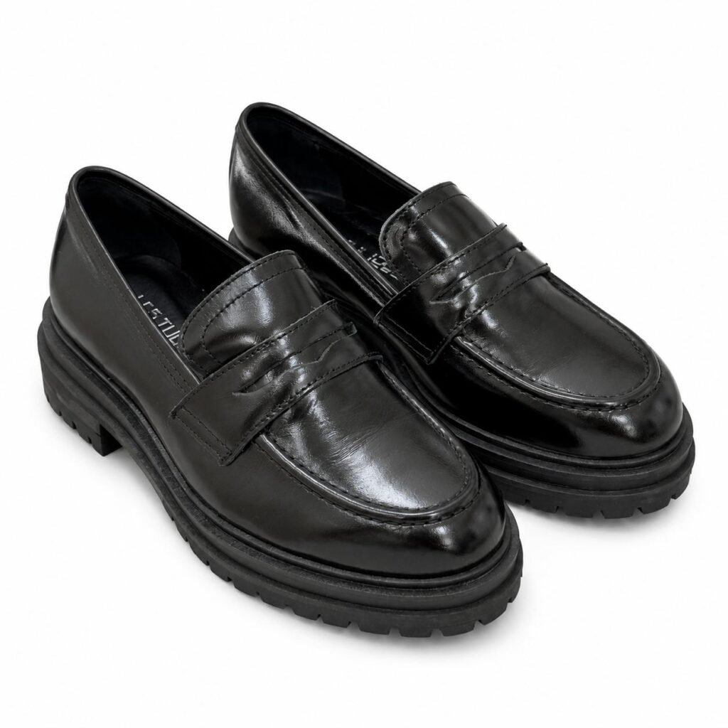 Mocassino con fascia in pelle - Les Tulipes - Nero