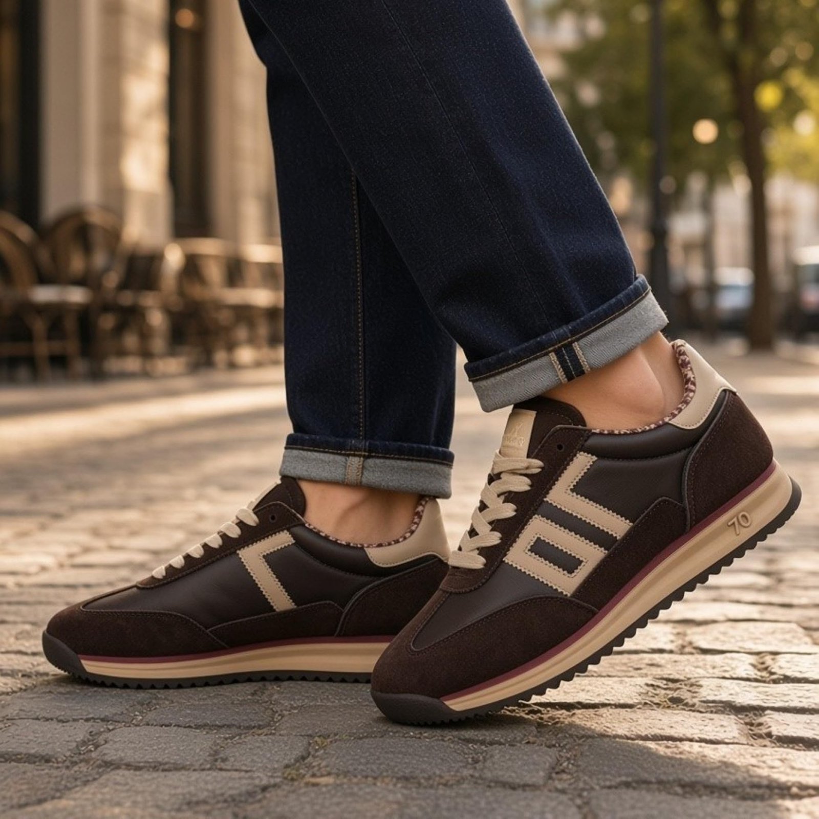 BACK70 - Jogger N008. Sneakers Uomo Casual Retrò Lifestyle Urban. - immagine 2
