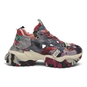 JOIA PARIS-SNEAKER DONNA-TOMAIA IN TESSUTO TECNICO MULTICOLOR E FONDO SCOLPITO