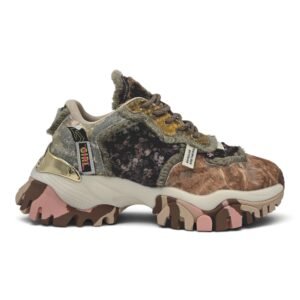 JOIA PARIS-SNEAKER DONNA-TOMAIA IN TESSUTO TECNICO MULTICOLOR E FONDO SCOLPITO